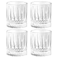 Gibson Home 4-Piece Iceberg Embossed Double Old-Fashioned Glass Set, 13 Oz, Clear