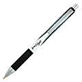 Zebra® Z-Grip™ Flight Retractable Ballpoint Pens, Bold Point, 1.2 mm, Black/White Barrel, Black Ink, Pack Of 4