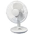 Atlantic Breeze 12" Oscillating Desk Fan, Light Gray