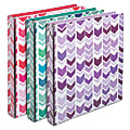 Divoga® Binder, Chevron Collection, 1" Rings, Assorted Colors