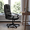 Flash Furniture Flash Fundamentals LeatherSoft™ Faux Leather High-Back Task Chair, Black