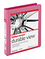 Office Depot® Brand Durable View Round Ring Binder, 1" Rings, Pink