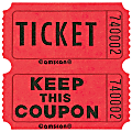 Amscan Double Ticket Roll, 6-1/2"H x 6-1/2"W x 2"D, Red, 2,000 Tickets Per Roll 1 thumbnail image