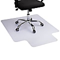 Mind Reader 9-to-5 Collection Office Chair Mat with Carpet Gripper, PVC,1/16”H x 35-1/2”W x 47-1/2”D, Clear