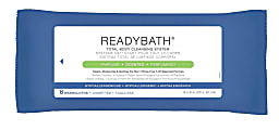 ReadyBath Total Body Cleansing Standard-Weight Washcloths, 8"x 8", White, 8 Washcloths Per Pack, Case Of 30 Packs