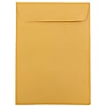 JAM Paper® Open-End  5-1/2 x 7-1/2 Manila Catalog Envelopes, Gummed Seal, Brown Kraft, Pack Of 100 Envelopes