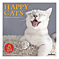 Willow Creek Press Animals Monthly Wall Calendar, 12" x 12", Happy Cats, January To December 2020, 06603