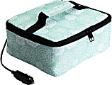 HOTLOGIC Portable Personal 12V Mini Oven, Aqua Floral 1 thumbnail image