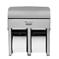 Compact® by GP PRO 4-Roll Quad Coreless High-Capacity Toilet Paper Dispenser, Stainless Steel
