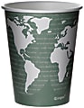 Eco-Products GreenStripe PLA Hot Cups, 10 Oz, 100% Recycled, White/Green, Pack Of 1,000 Cups 1 thumbnail image