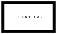 Masterpiece Studios Thank You Notes, Tuxedo Black Ink, 4 7/8" x 3 3/8", Pack Of 50