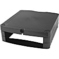 Lorell Adjustable Monitor Riser - 3.8" Height x 13.3" Width x 12.1" Depth - Black 1 thumbnail image
