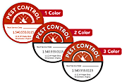 1, 2 Or 3 Color Custom Printed Labels And Stickers, Round/Circle, 1-3/4", Box Of 250
