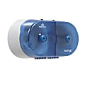 SofPull® Mini Twin High-Capacity Center-Pull Bathroom Tissue Dispenser, Splash Blue