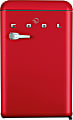 Commercial Cool Retro 4.4 Cu. Ft. Mini Refrigerator With 2 Slide-Out Glass Shelves, Red
