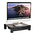 Mind Reader Monitor Stand With Drawer, 4"H x 13-1/4"W x 17-1/4"D, Black 1 thumbnail image