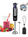 Commercial Chef Multi-Purpose 2-Speed Immersion Hand Blender, Black