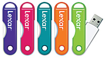 Lexar® JumpDrive® TwistTurn USB 2.0 Flash Drive, 8GB, Assorted Colors (No Color Choice)