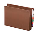 Smead® TUFF® End-Tab File Pockets, 3 1/2" Expansion, Letter Size, 30% Recycled, Redrope, Box Of 10