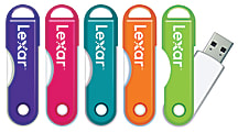 Lexar® JumpDrive® TwistTurn USB 2.0 Flash Drive, 16GB, Assorted Colors