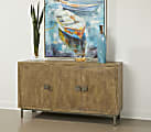 Coast to Coast Cozad 63"W Transitional Credenza With 3 Doors, Natural
