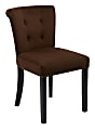 Ave Six Kendal Chair, Chocolate Velvet/Light Brown/Gold