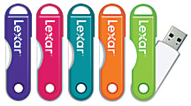 Lexar® JumpDrive® TwistTurn USB 2.0 Flash Drive, 64GB, Assorted Colors