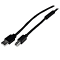 StarTech.com 20m / 65 ft Active USB 2.0 A to B Cable - M/M - Extend the distance between your USB 2.0 devices by up to 65ft - USB A B Cable - Long USB Cable
