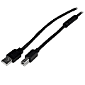 StarTech.com 20m/65 ft Active USB 2.0 A to B Cable - M/M - Extend the distance between your USB 2.0 devices by up to 65ft - USB2HAB65AC 1 thumbnail image