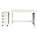 Trendfurn Pristine Office Set, Desk And 4-Drawer Mobile Cart, White, Set Of 2 1 thumbnail image
