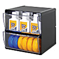Deflecto Stackable Cube With 2 Drawers, 6"H x 6"W x 6"D, Black 1 thumbnail image