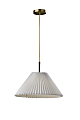 Adesso Scarlet Chandelier Pendant Lamp, 17”W, Off-White Shade/Antique Brass Base 1 thumbnail image