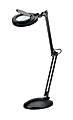 Realspace™ LED Magnifier Desk Lamp With Clamp, Adjustable Height, 22"H, Black 1 thumbnail image