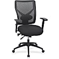 Lorell® Multi-Task Control Mesh Back Fabric Seat Chair, Black 1 thumbnail image