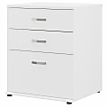 Bush® Business Furniture Universal Floor Storage Cabinet With Drawers, White, Standard Delivery