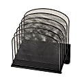 Safco® Onyx Mesh 5-Tier Desk Organizer, 12"H x 11 1/4"W x 7 1/4"D, Black