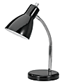 Realspace® Gooseneck Desk Lamp, Adjustable Height, 15"H, Black