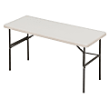 Iceberg IndestrucTable TOO™ 1200-Series Folding Table, 60"W x 24"D, Platinum 1 thumbnail image