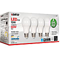 Satco 10W A19 LED 5000K Light Bulbs - 10 W - 60 W Incandescent Equivalent Wattage - 120 V AC - 800 lm - A19 Size - Frosted White - Natural Light Light Color - E26 Base - 15000 Hour - 8540.3°F (4726.8°C) Color Temperature
