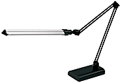 Realspace™ Architect Desk Lamp, Adjustable, 21-1/2"H, Black/Silver 1 thumbnail image