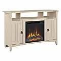 Bush® Furniture Salinas Tall Electric Fireplace TV Stand For 55" TVs, Antique White, Standard Delivery 1 thumbnail image