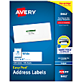 Avery® Easy Peel® Address Labels With Sure Feed® Technology, 8462, Rectangle, 1-1/3" x 4", White, Box Of 1,400