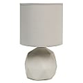 Simple Designs Geometric Concrete Lamp, 10-5/8"H, Gray Shade/Gray Base