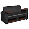 Regency Supernova Loveseat With Tablet Arm And Storage, 33”H x 56”W x 29”D, Black 1 thumbnail image