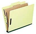 Pendaflex® Pressboard Classification Folders, 2" Expansion, Legal-Size, Light Green, Pack Of 10