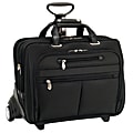 McKleinUSA OHARE Fly-Through Checkpoint-Friendly 2-In-1 Removable-Wheeled 15.6" Nylon Laptop Case, Black