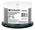 Verbatim BD-R 25GB 16X DataLifePlus White Thermal Printable, Hub Printable - 50pk Spindle - 50pk Spindle