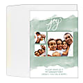 Custom Photo Holiday Cards With Envelopes, 5" x 7", Watercolor Joy, Box Of 25 Cards