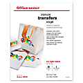 Office Depot® Light Fabric Inkjet Iron-On Transfers, Letter Size (8 1/2" x 11"), Pack Of 18 1 thumbnail image