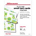 Office Depot® Brand Inkjet/Laser Tent Cards, Small, 3 1/2" x 2", Bright White, Pack Of 160